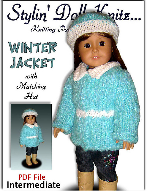 Winter jacket,hat American Girl, 18 in. doll