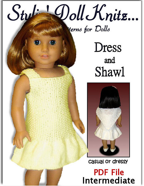 Dress,shawl American Girl Doll,18 in doll 033