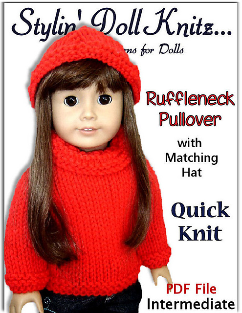 Fits 18 inch American Girl Doll, Ruffle Neck 004