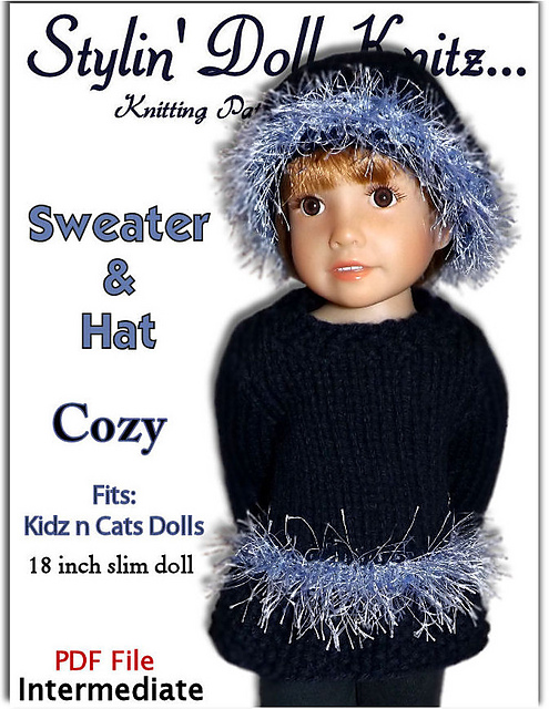 Sweater and Hat Kidz n Cats Dolls 18" slim doll