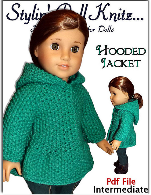 Hooded Jacket for 18" dolls, American Girl Doll