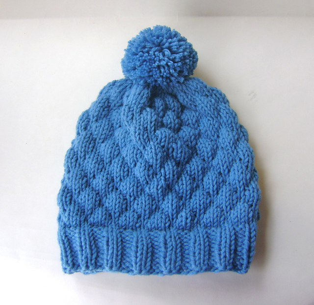 Quilted Look Knit Beanie