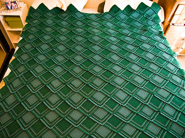#649 Square Motif Afghan