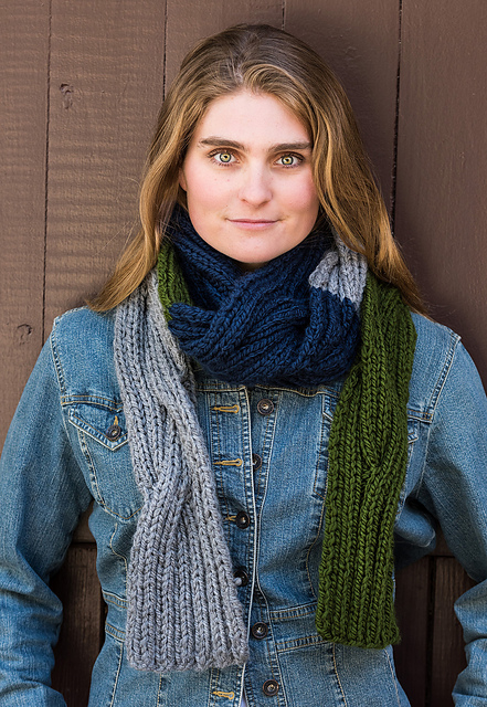 Reversible Cable Scarf #712