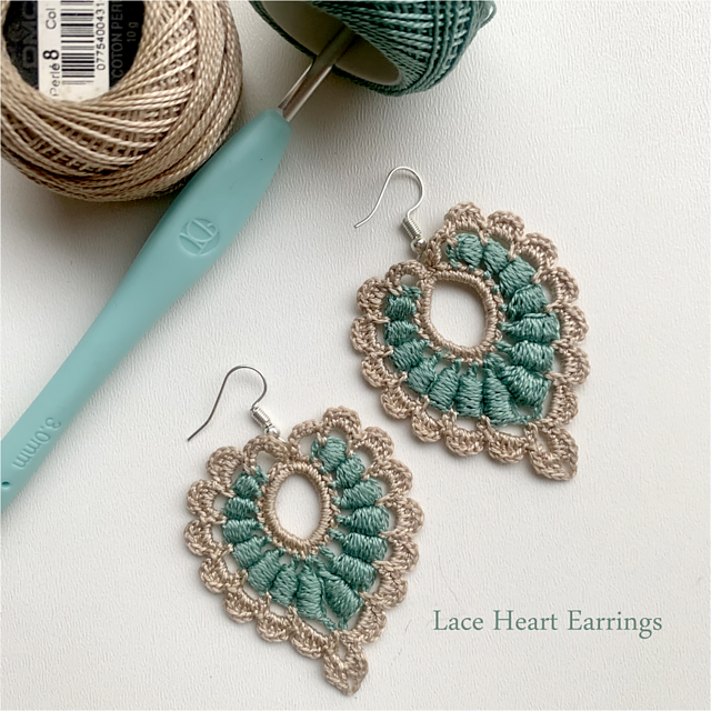 Elegant Lace Hearts Earrings