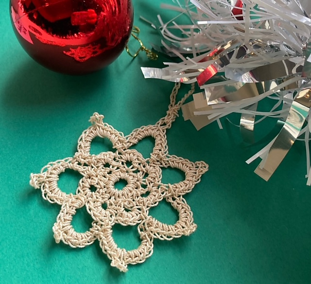 Vintage Lace Crocheted Snowflake