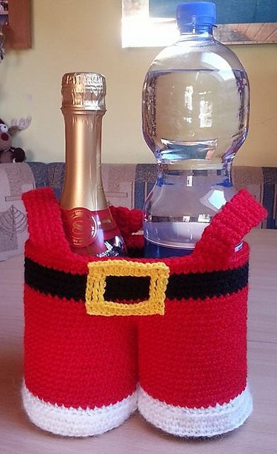 Flaschentasche 'Weihnachtsmann'