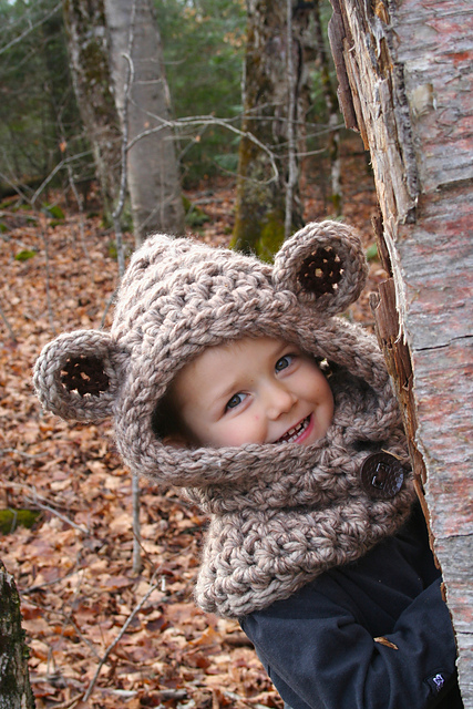Chunky Bear Hooded Cowl