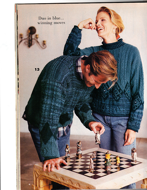 #13 Cabled and Diamond Pullover