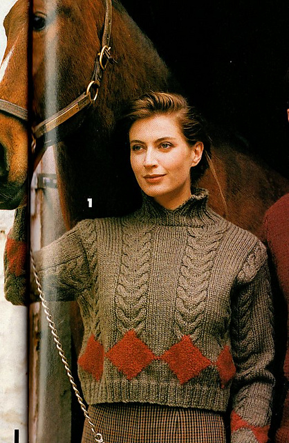 #1 Cable and Argyle Pullover