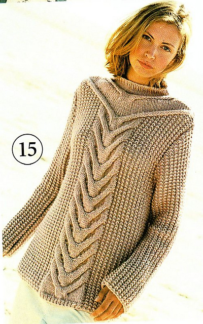 #15  Wide Cable Sweater