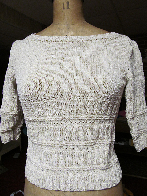 Simona Rib and Eyelet Boatneck - 3
