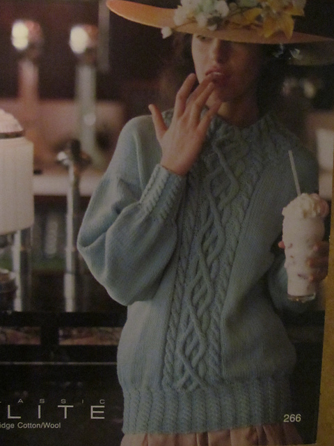 Ice Cream Parlor Cabled Pullover