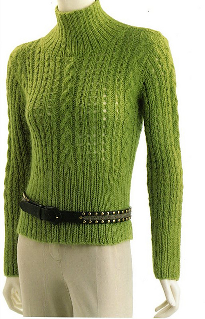 Natasha Pointelle Cabled Pullover