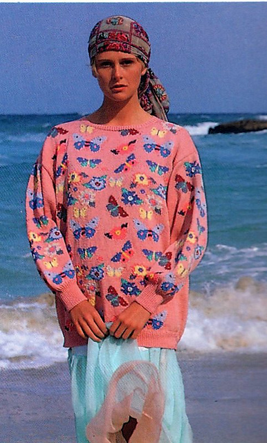 Butterfly Floral Sweater