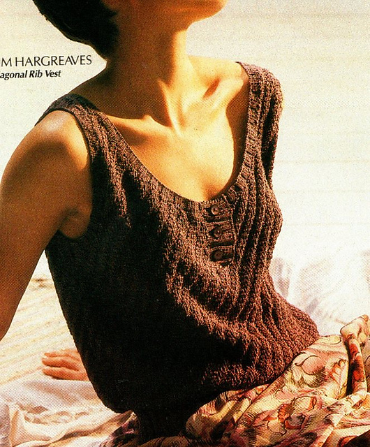#06 Diagonal Rib Vest