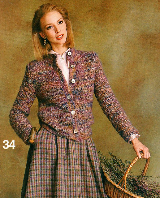 #34 Contrast Stitch Yoke Cardigan