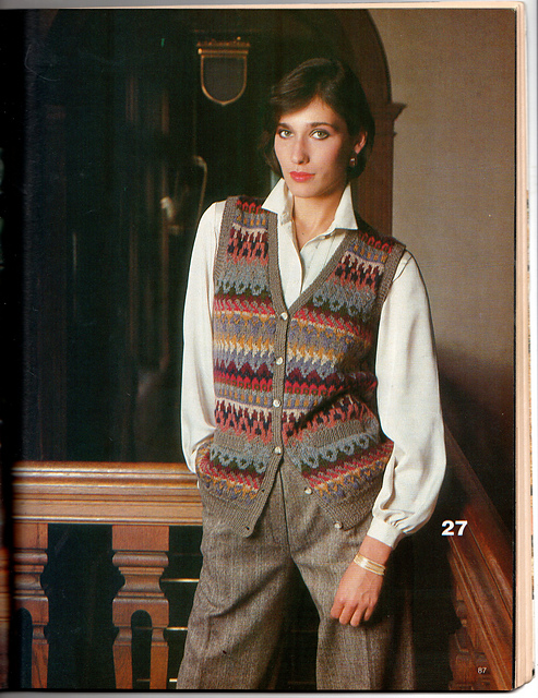 Ravelry: #27 V-neck Cardigan Vest in Colorwork Patterns pattern by Teri ...