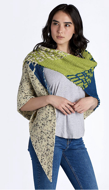 Sampler Wedges Knit Shawl