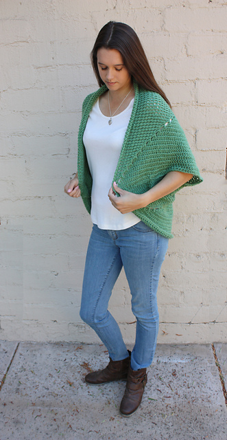 Solid Granny Square Shrug