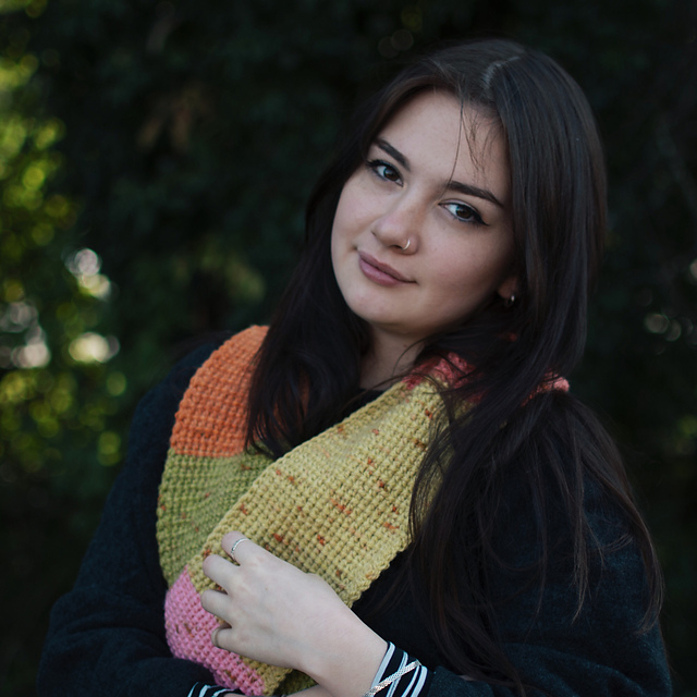 Tunsian colour block scarf