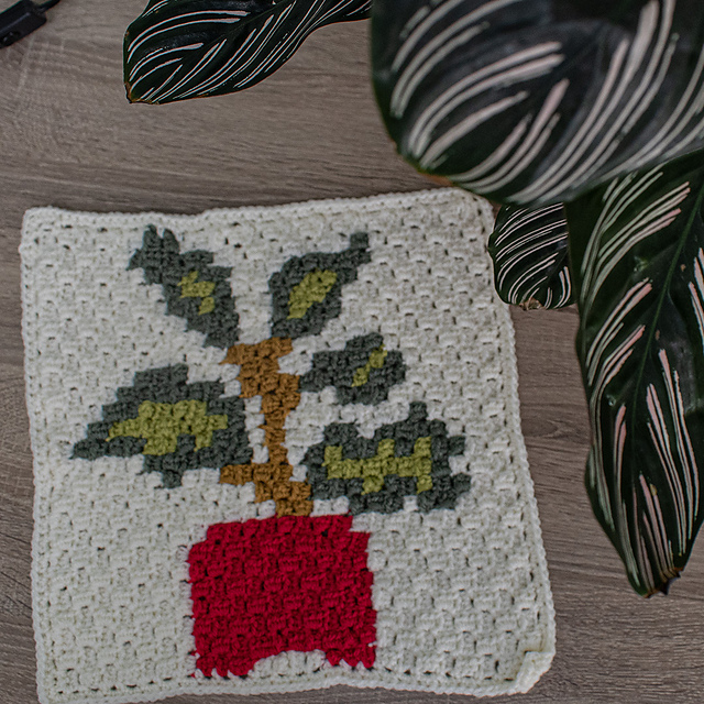 Leafy Plant Blanket Square