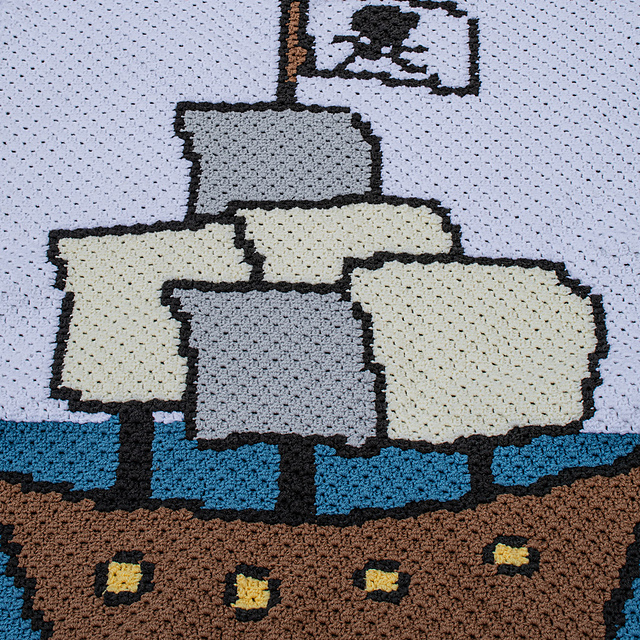 Pirate Ship afghan