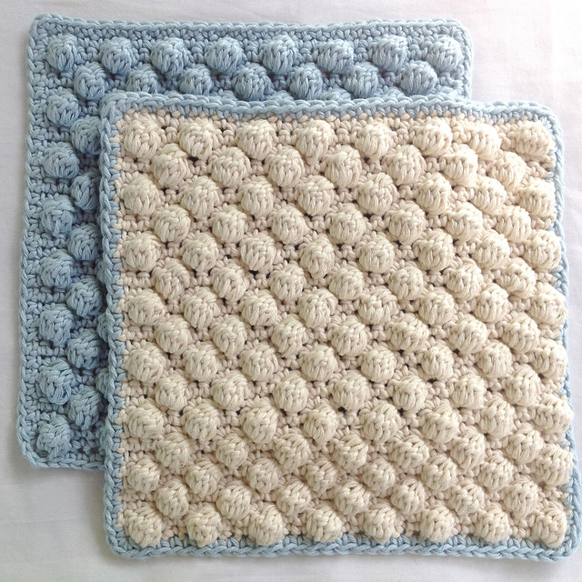 Bobble Stitch Wash Cloth