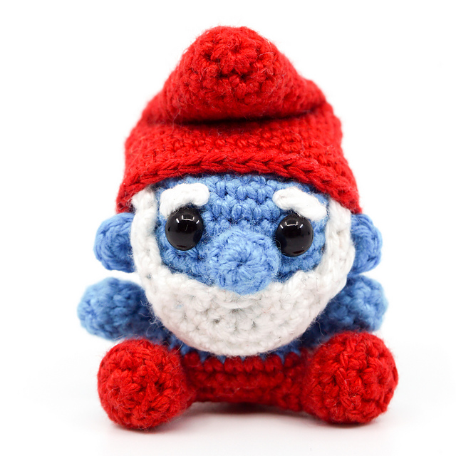 Mini Papa Smurf Amigurumi