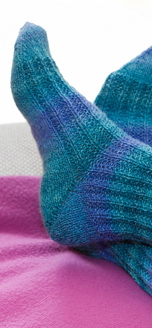 Damensocken mit Rollrand
