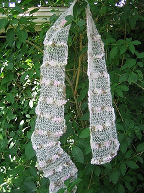 Scribble Lace Scarf Kid Merino + Deco Stardust
