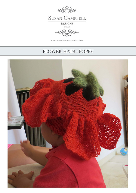 Child's Flower Hats - Poppy