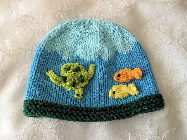Sea Turtle Knitted Baby Hat