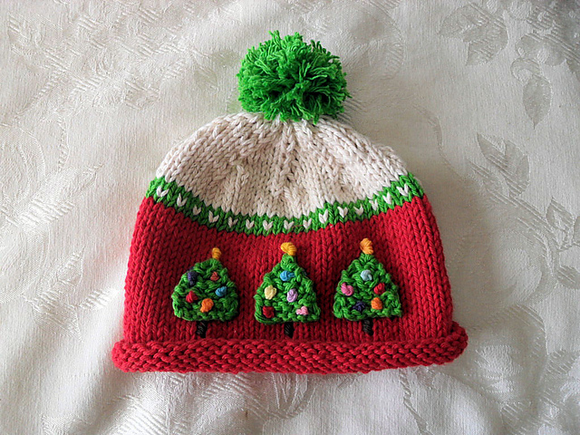 Three Christmas Trees Baby Hat