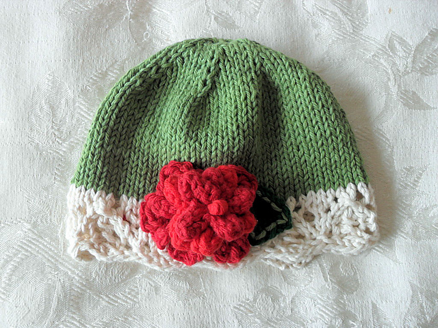 Victorian Christmas Lace Baby Cloche with Flower