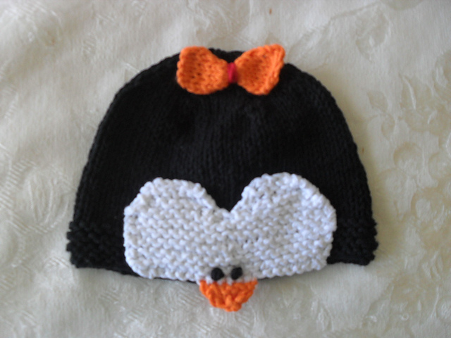 Penguin baby hat