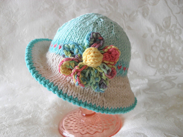 Brimmed Mayflower Baby Hat