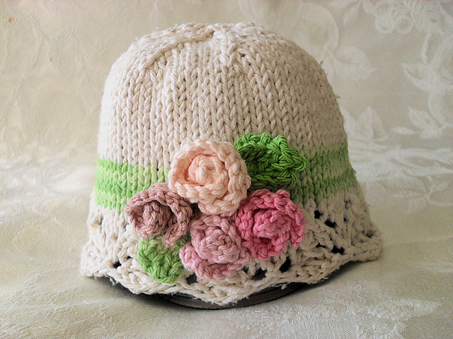 Rosie Posy Lace Cloche with Flowers