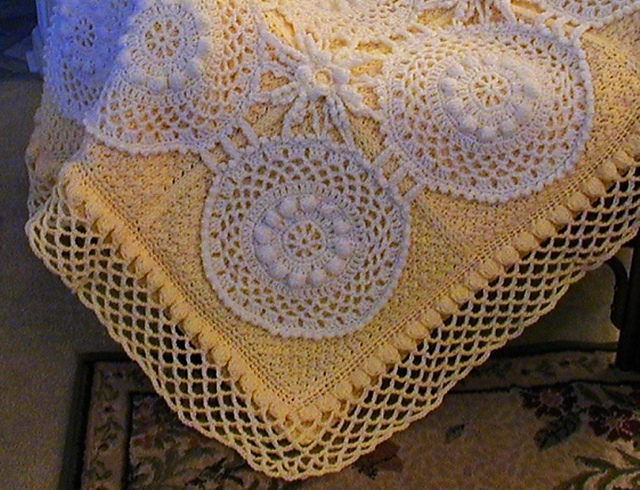 Paneled Lace Crochet Afghan Pattern