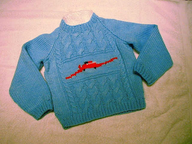 Baby Airplane Cable Pullover