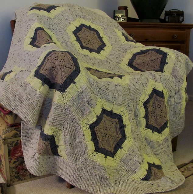 Hex Knit Multi - one of five afghans in one pattern