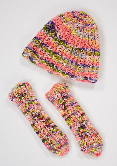Lace Rib Hat and Socks