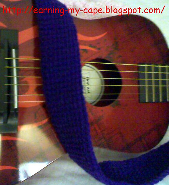 Afghan/Tunisian Stitch Guitar Strap