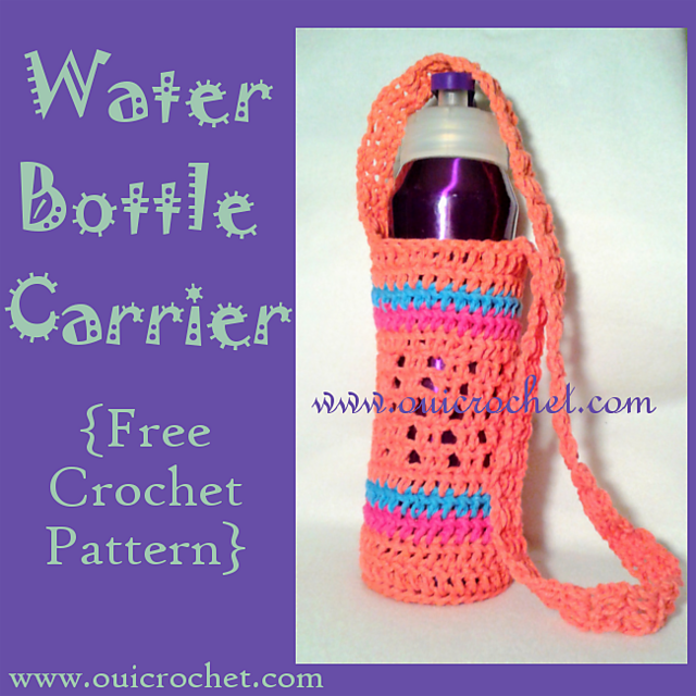 Ravelry Water Bottle Carrier pattern by Susie Oui Crochet