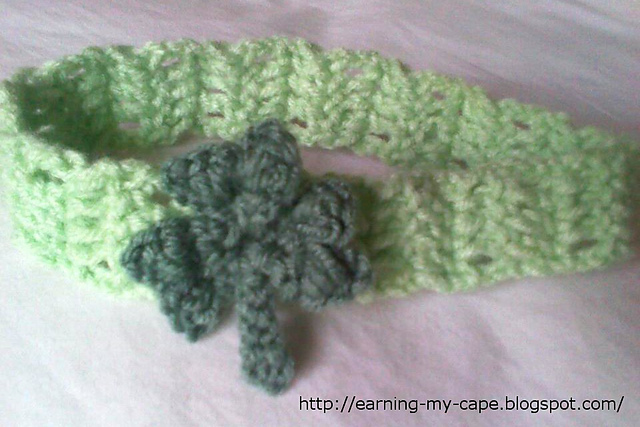 Crochet Clover Headband