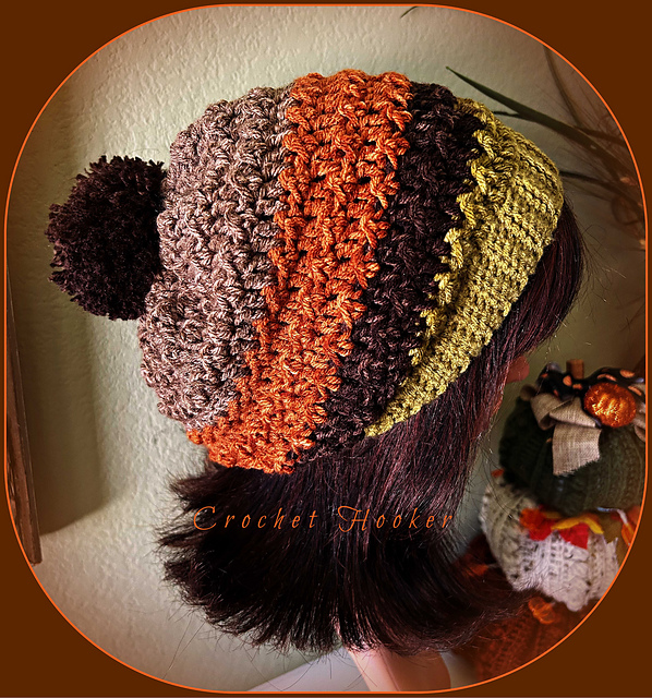 Chocolate Pumpkin Latte Slouch Hat