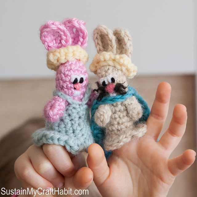 Crochet Bunny Finger Puppet