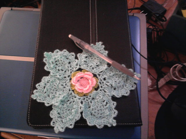 Raindrops and Flower Doily Crochet