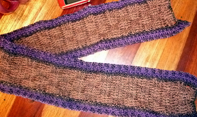 Basketweave Cable Edge Scarf
