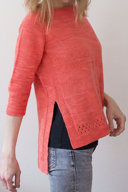 Sweater in perforated knit